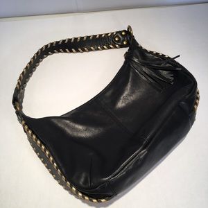 Black Leather Fossil Bag